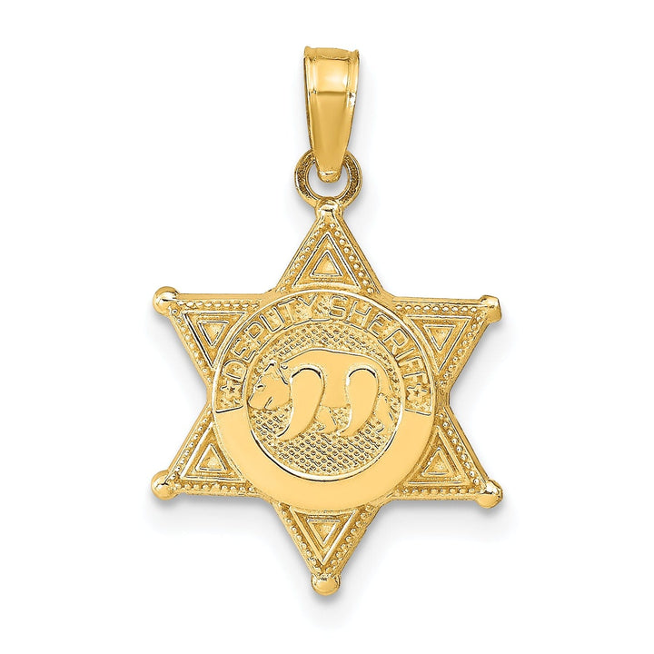 Lovely Rita's Pendants & Charms 14k Yellow Gold Deputy Sheriff Badge Pendant