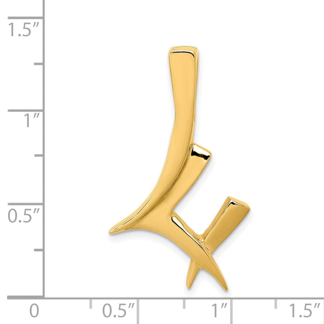 Lovely Rita's Pendants & Charms 14k Yellow Gold Designer Slide Pendant