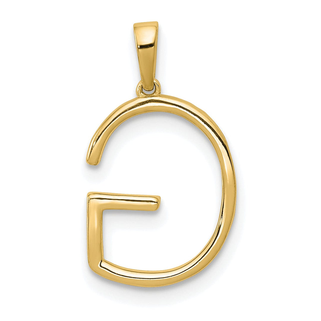 Lovely Rita's Pendants & Charms 14K Yellow Gold Diamond 0.102-CT Block Letter G Initial Charm Pendant