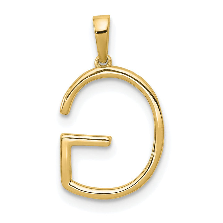 Lovely Rita's Pendants & Charms 14K Yellow Gold Diamond 0.102-CT Block Letter G Initial Charm Pendant