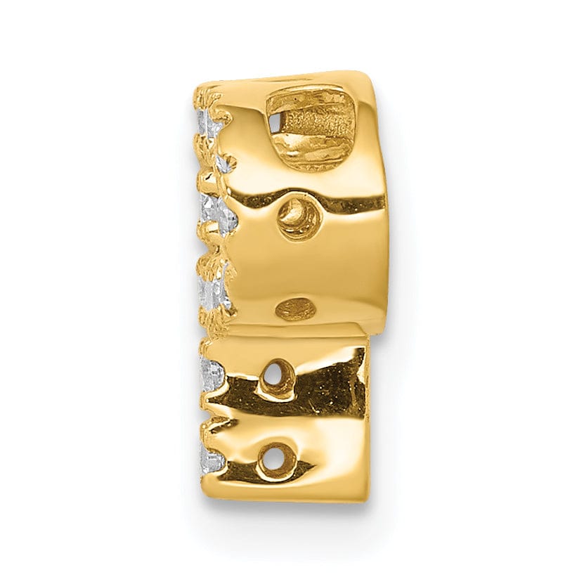 Lovely Rita's Pendants & Charms 14K Yellow Gold Diamond 0.12-CT Letter P Initial Charm Pendant
