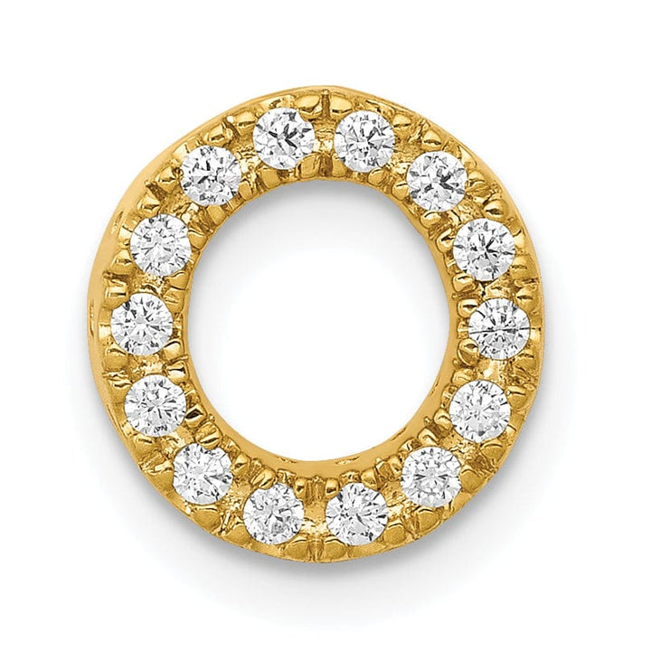 Lovely Rita's Pendants & Charms 14K Yellow Gold Diamond 0.14-CT Letter O Initial Charm Pendant