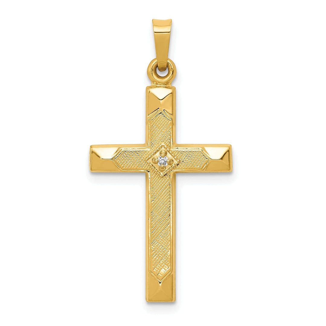 Lovely Rita's Pendants & Charms 14k Yellow Gold Diamond Cross Pendant