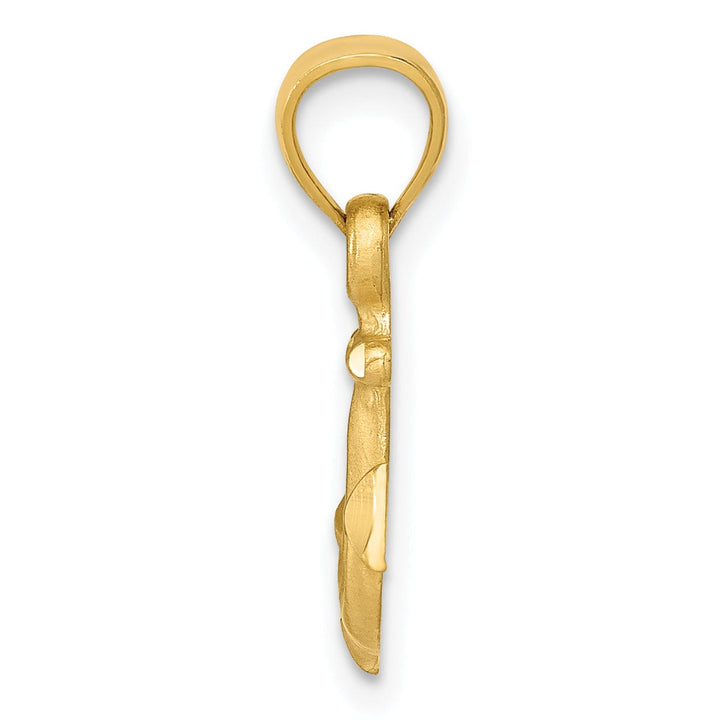 Lovely Rita's Pendants & Charms 14k Yellow Gold Diamond Cut Anchor Pendant