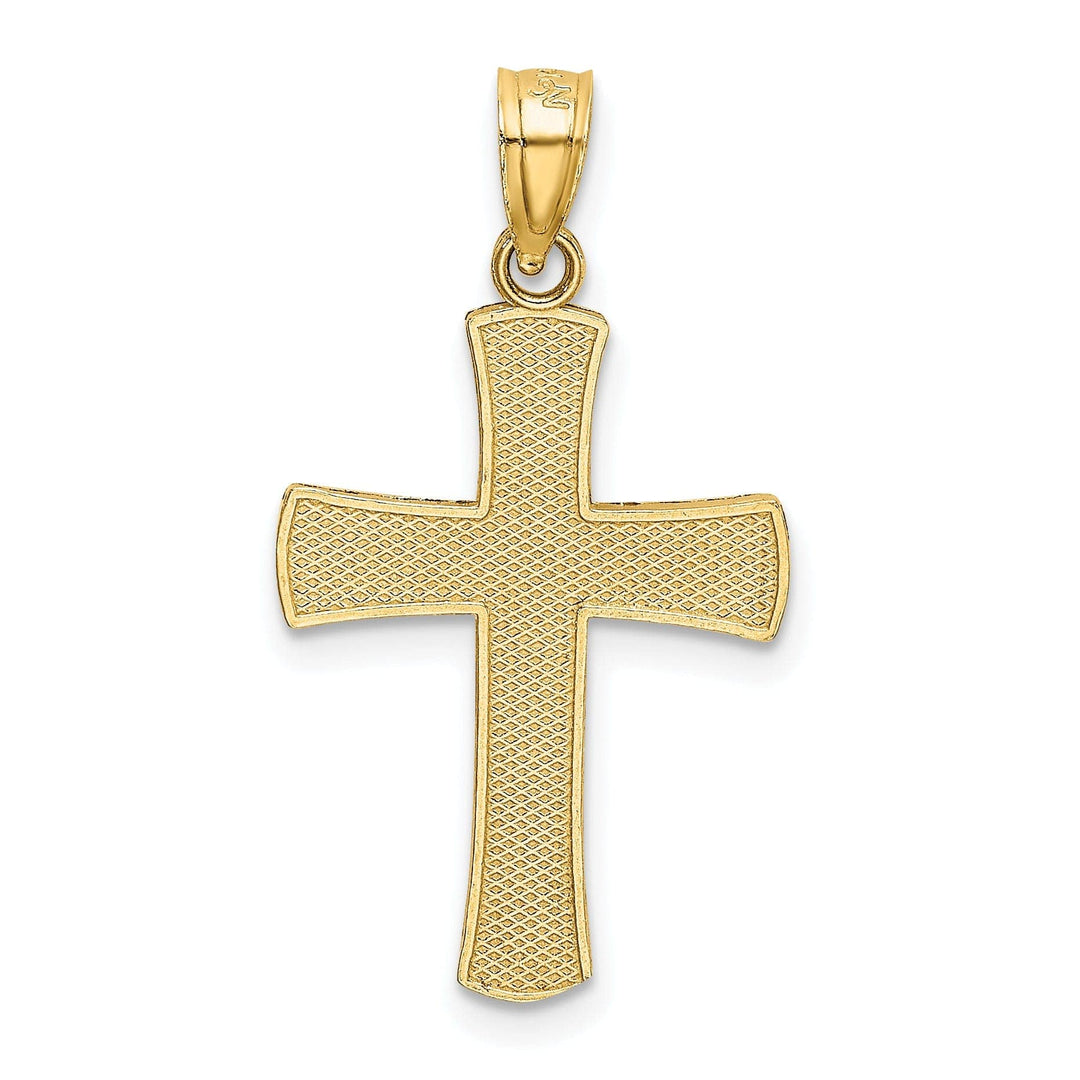 Lovely Rita's Pendants & Charms 14k Yellow Gold Diamond Cut Latin Cross Pendant
