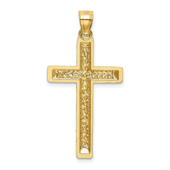Lovely Rita's Pendants & Charms 14k Yellow Gold Diamond Cut Latin Cross Pendant