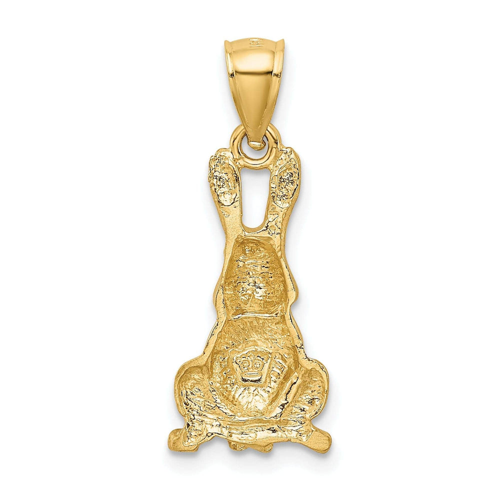 Lovely Rita's Pendants & Charms 14k Yellow Gold Diamond Cut Rabbit Pendant