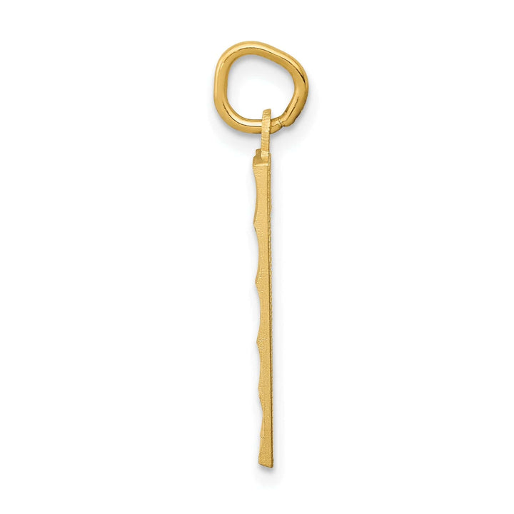 Lovely Rita's Pendants & Charms 14k Yellow Gold Diamond Cut Texture Finish Large Size Number 1 Charm Pendant