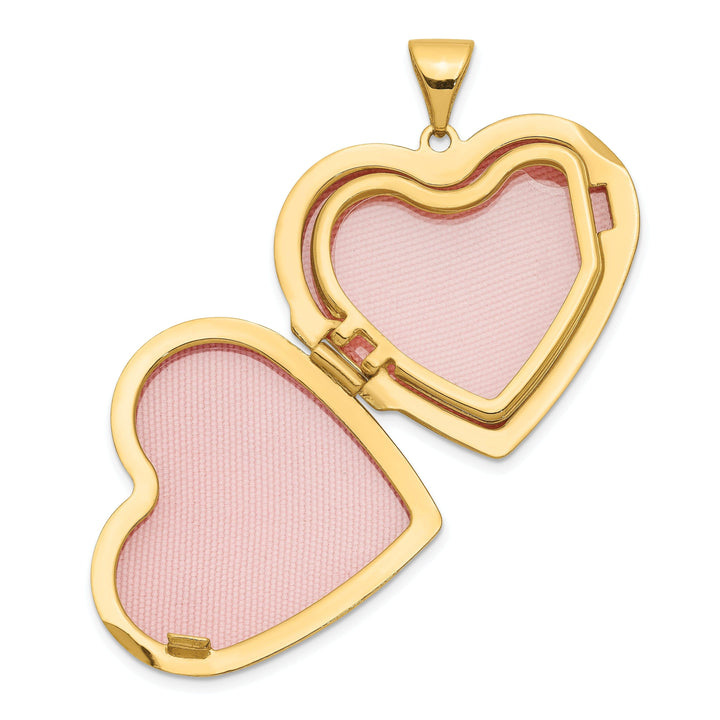 Lovely Rita's Pendants & Charms 14k Yellow Gold Diamond Family Heart Locket