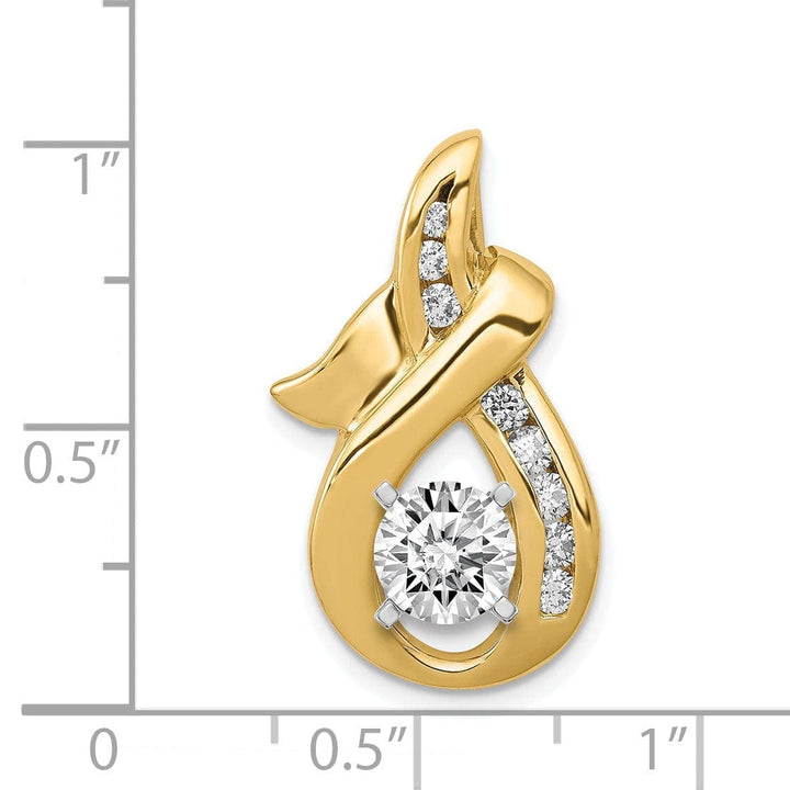 Lovely Rita's Pendants & Charms 14k Yellow Gold Diamond Slide