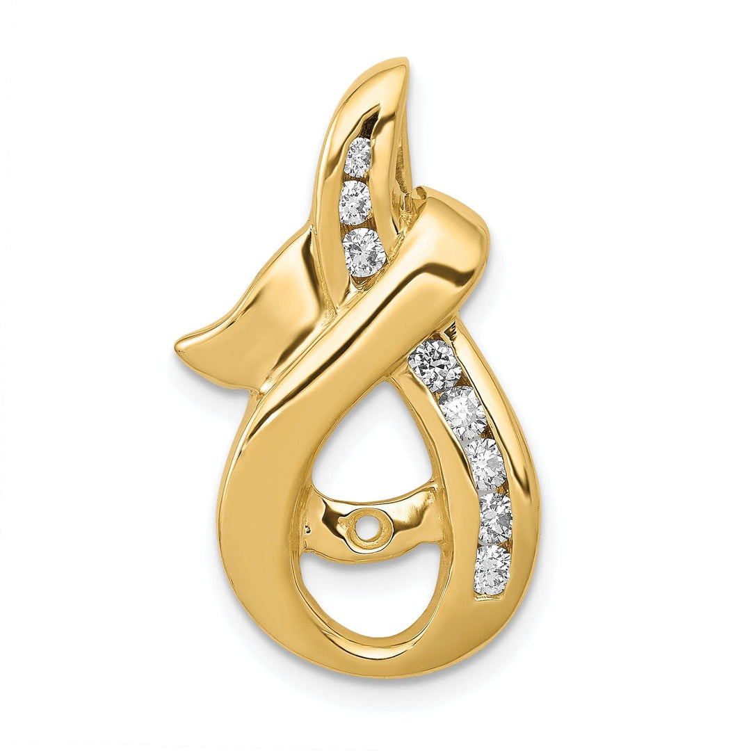 Lovely Rita's Pendants & Charms 14k Yellow Gold Diamond Slide