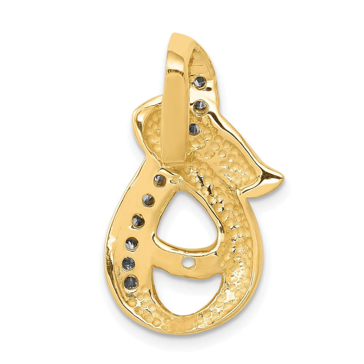 Lovely Rita's Pendants & Charms 14k Yellow Gold Diamond Slide