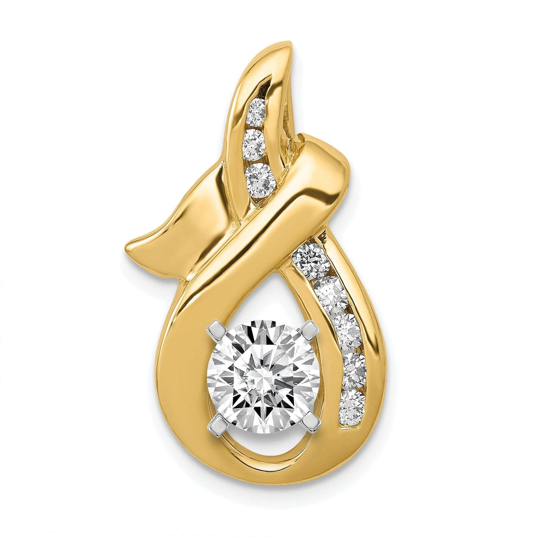 Lovely Rita's Pendants & Charms 14k Yellow Gold Diamond Slide