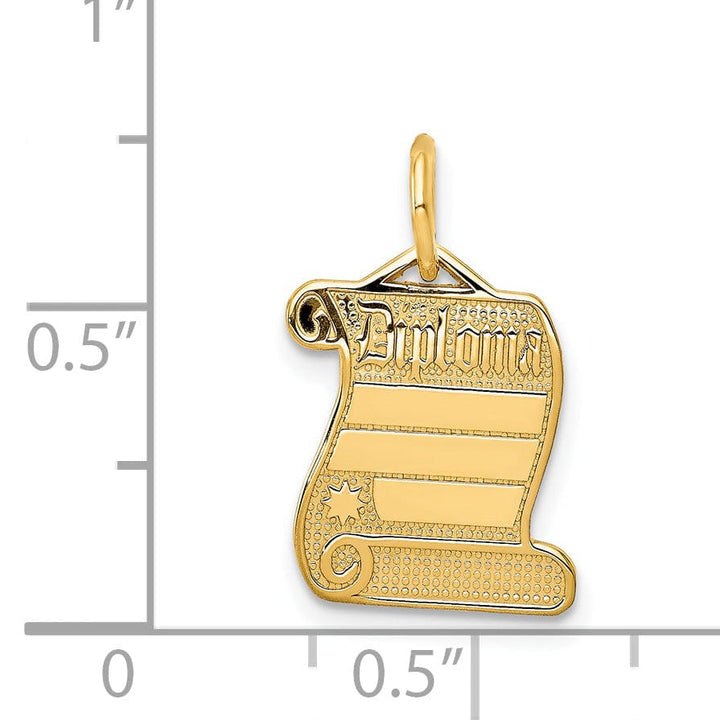 Lovely Rita's Pendants & Charms 14k Yellow Gold Diploma Charm