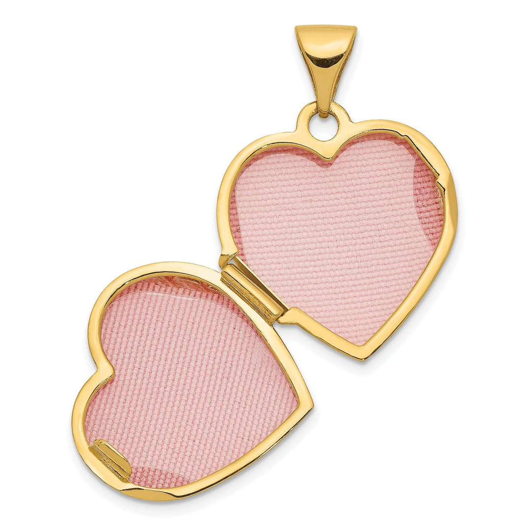 Lovely Rita's Pendants & Charms 14k Yellow Gold Domed Heart Locket