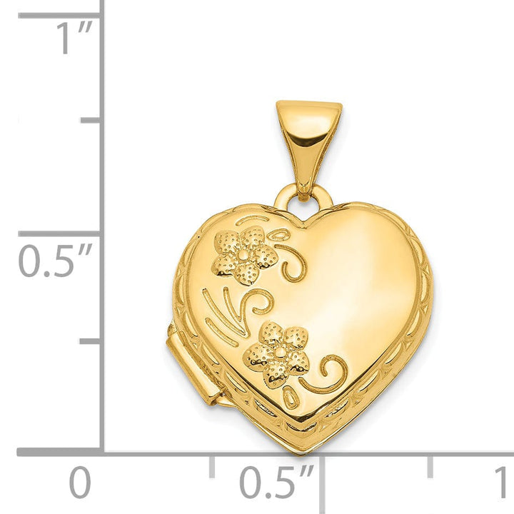Lovely Rita's Pendants & Charms 14k Yellow Gold Domed Heart Locket