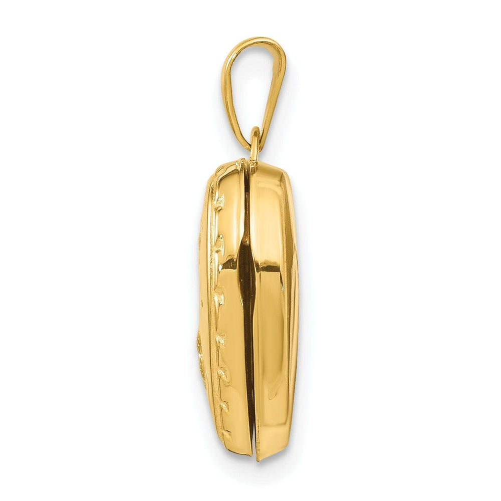 Lovely Rita's Pendants & Charms 14k Yellow Gold Domed Heart Locket
