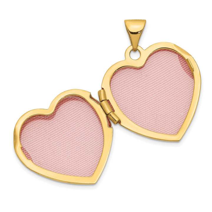 Lovely Rita's Pendants & Charms 14k Yellow Gold Domed Heart Locket
