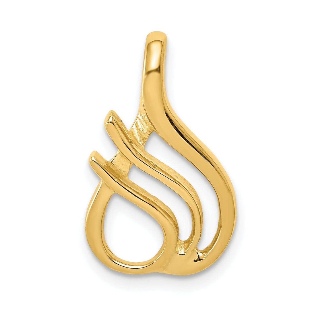 Lovely Rita's Pendants & Charms 14k Yellow Gold Double Swirl Design Fancy Slide Pendant