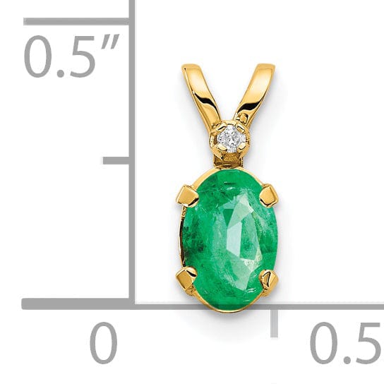 Lovely Rita's Pendants & Charms 14k Yellow Gold Emerald Birthstone Pendant