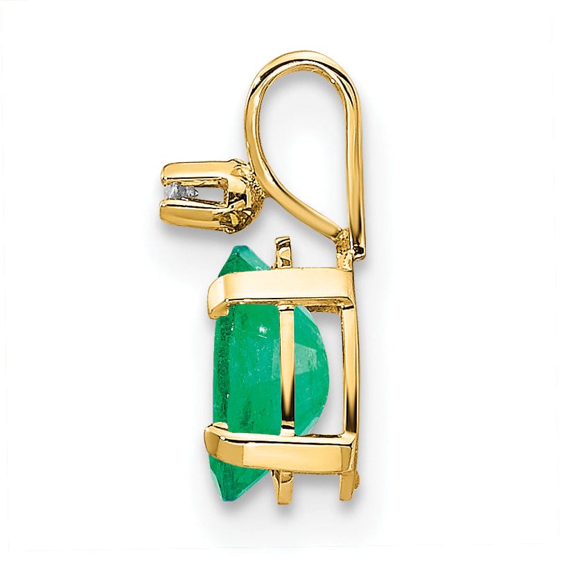 Lovely Rita's Pendants & Charms 14k Yellow Gold Emerald Birthstone Pendant