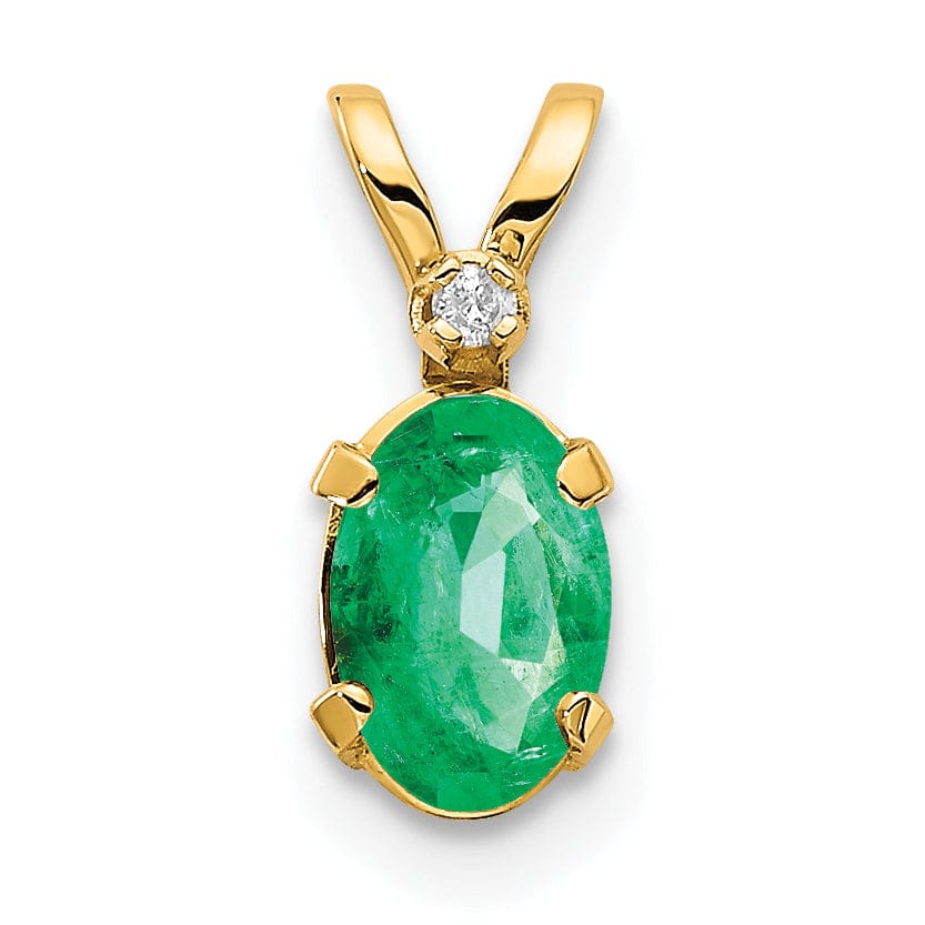 Lovely Rita's Pendants & Charms 14k Yellow Gold Emerald Birthstone Pendant