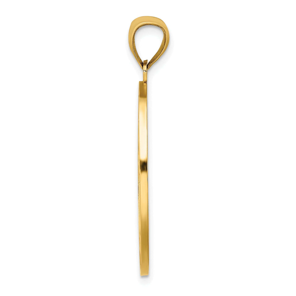 Lovely Rita's Pendants & Charms 14K Yellow Gold Enamel Lighthouse Pendant with John 8:12