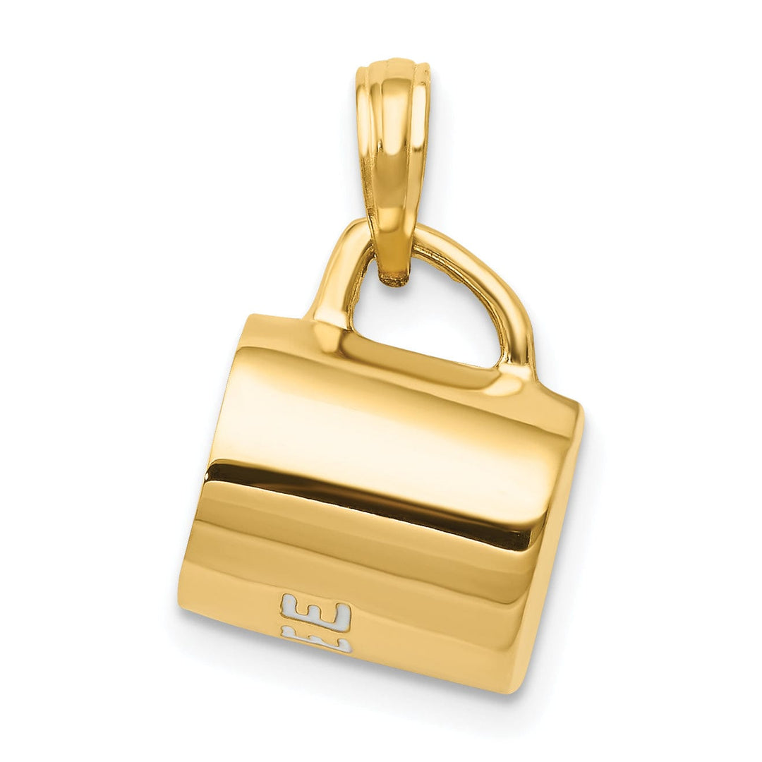 Lovely Rita's Pendants & Charms 14k Yellow Gold Enameled Coffee Cup Pendant