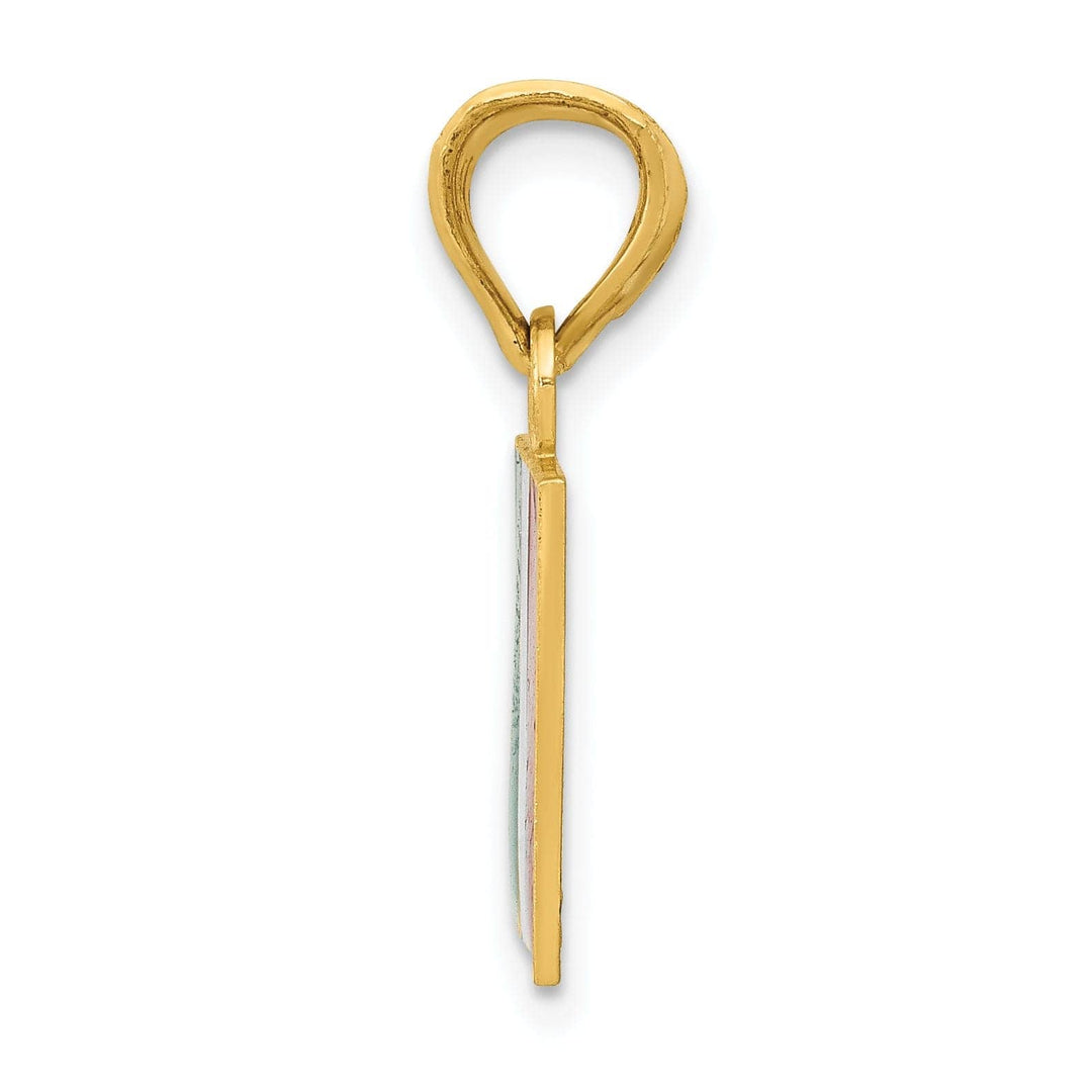 Lovely Rita's Pendants & Charms 14k Yellow Gold Enameled Italy Flag Pendant