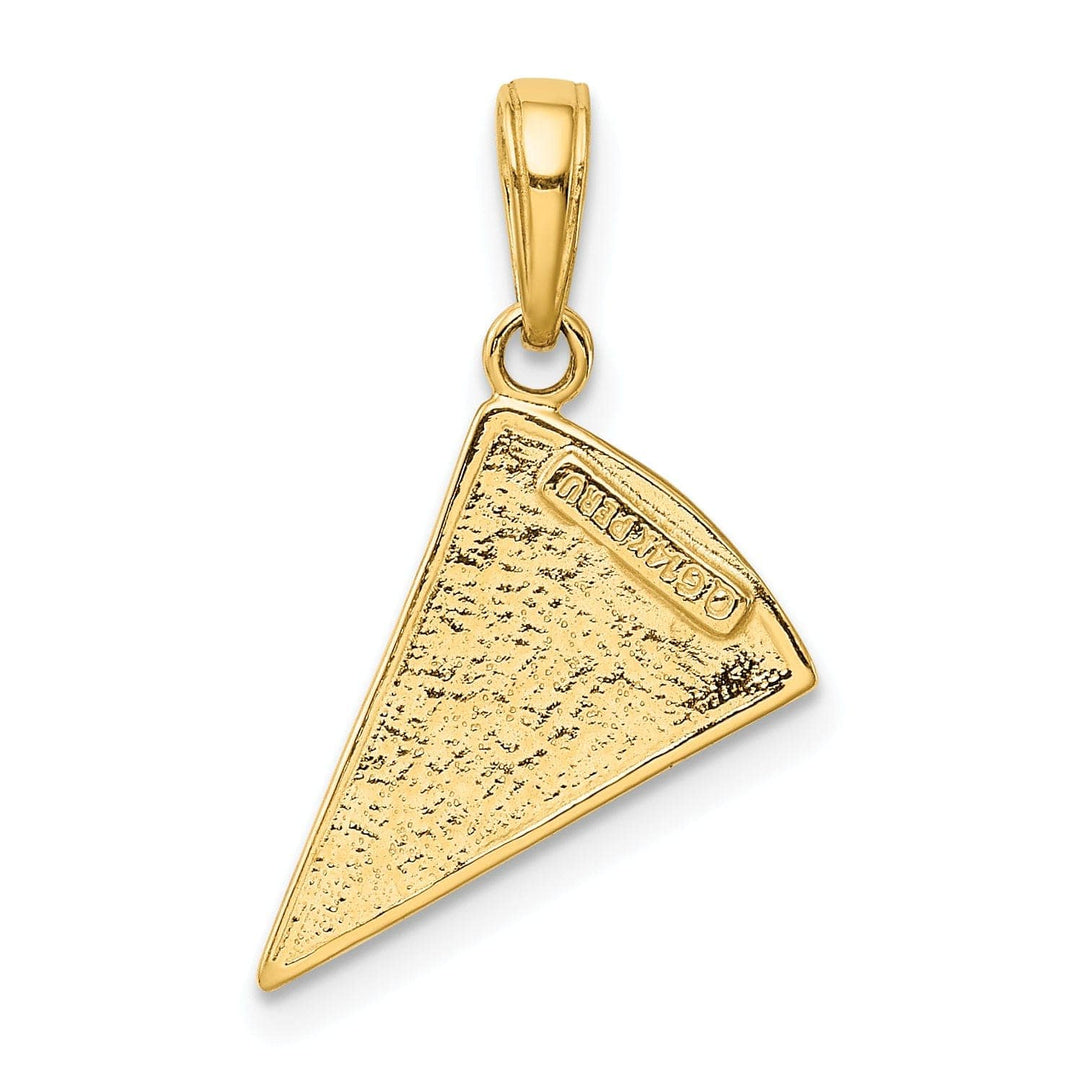 Lovely Rita's Pendants & Charms 14k Yellow Gold Enameled Pizza Slice Pendant