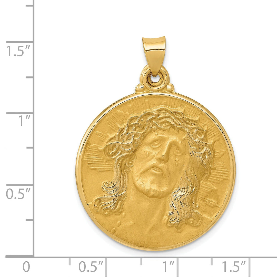 Lovely Rita's Pendants & Charms 14k Yellow Gold Face of Jesus Medal Pendant