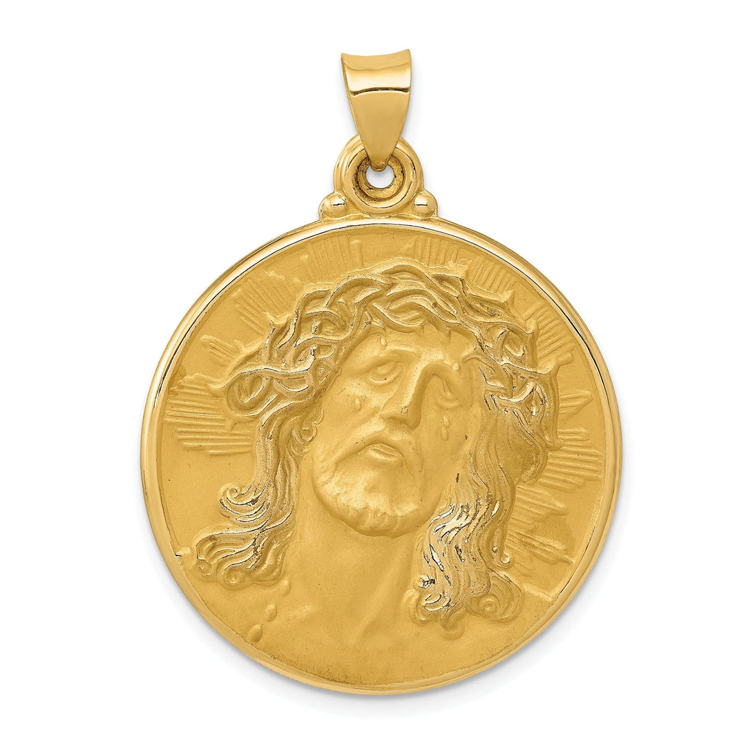 Lovely Rita's Pendants & Charms 14k Yellow Gold Face of Jesus Medal Pendant