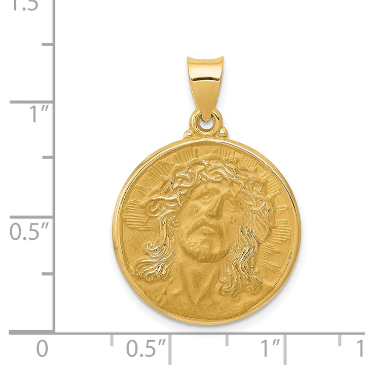 Lovely Rita's Pendants & Charms 14k Yellow Gold Face of Jesus Medal Pendant