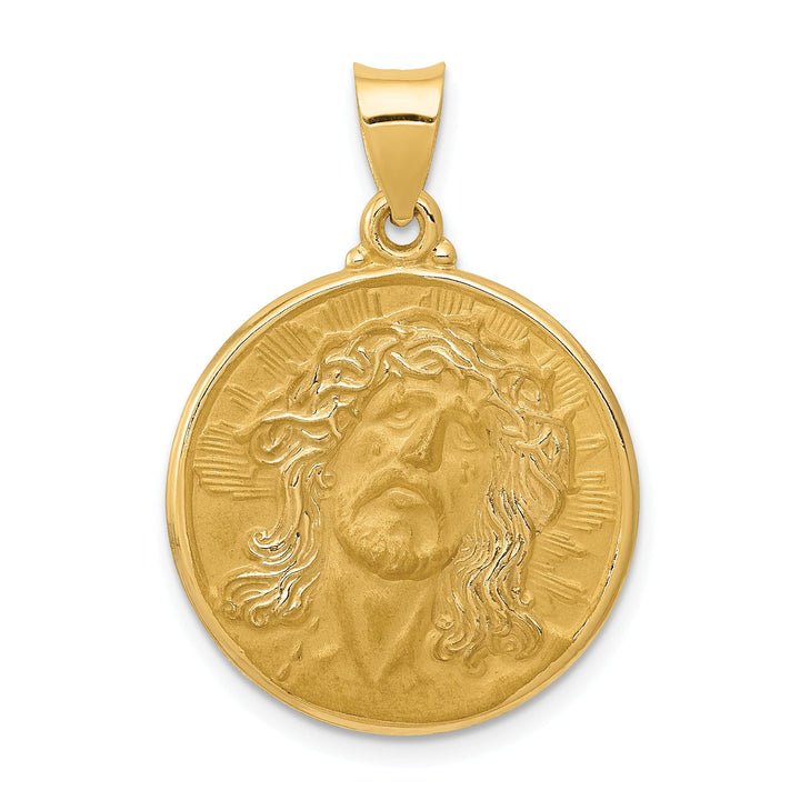 Lovely Rita's Pendants & Charms 14k Yellow Gold Face of Jesus Medal Pendant