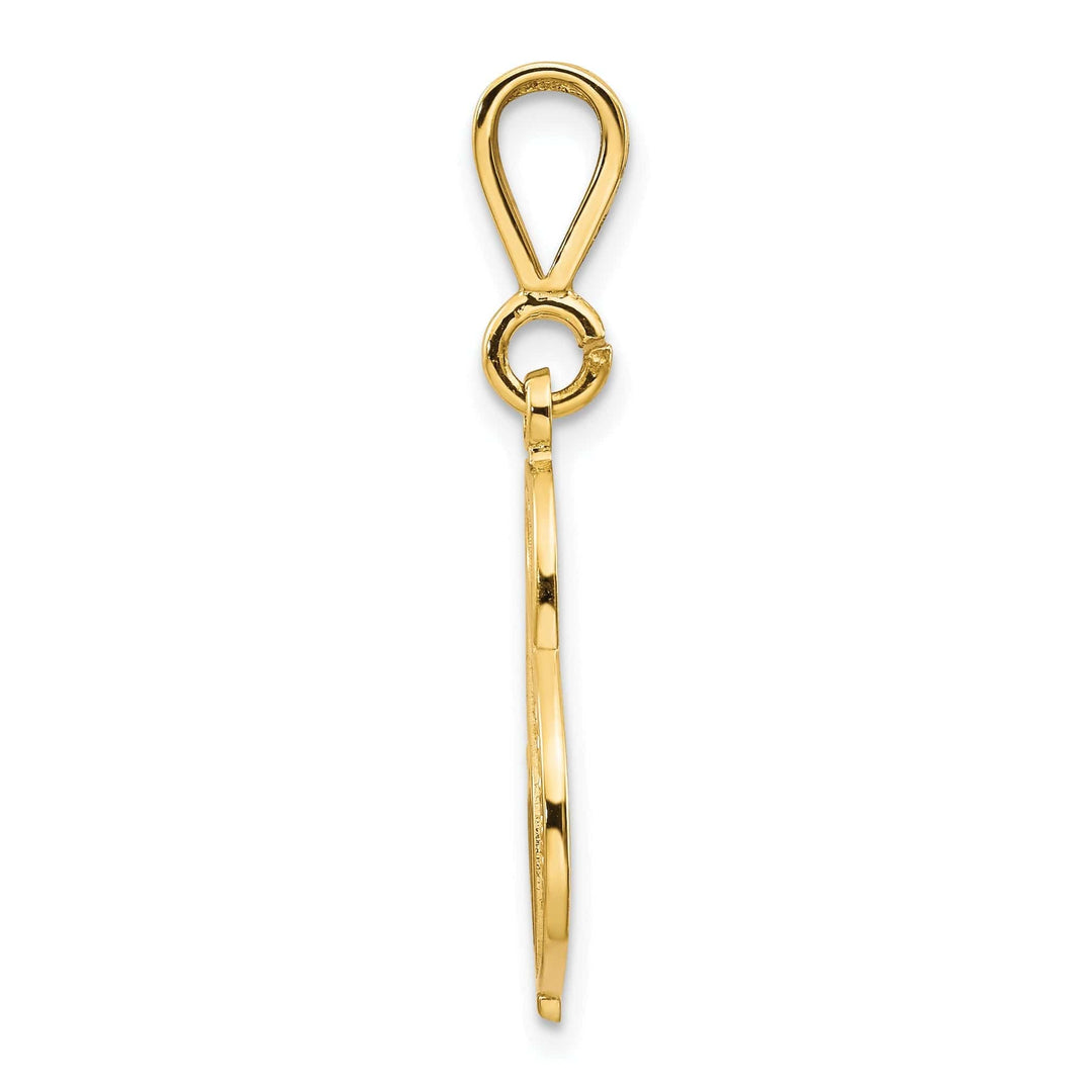 Lovely Rita's Pendants & Charms 14K Yellow Gold Fancy Filigree Script Design Letter S Initial Pendant