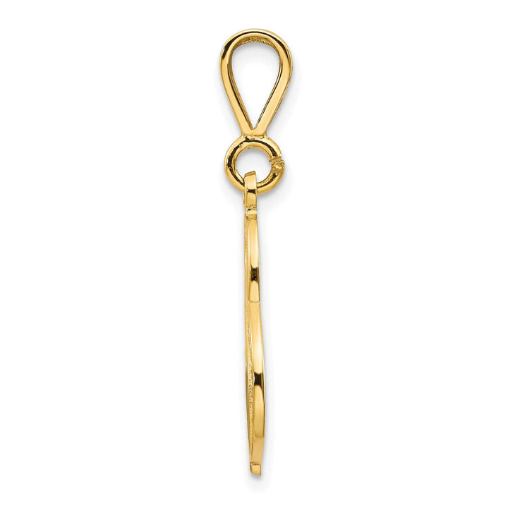 Lovely Rita's Pendants & Charms 14K Yellow Gold Fancy Filigree Script Design Letter S Initial Pendant