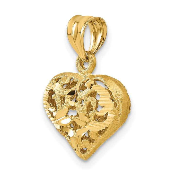 Lovely Rita's Pendants & Charms 14k Yellow Gold Fancy Heart Charm Pendant