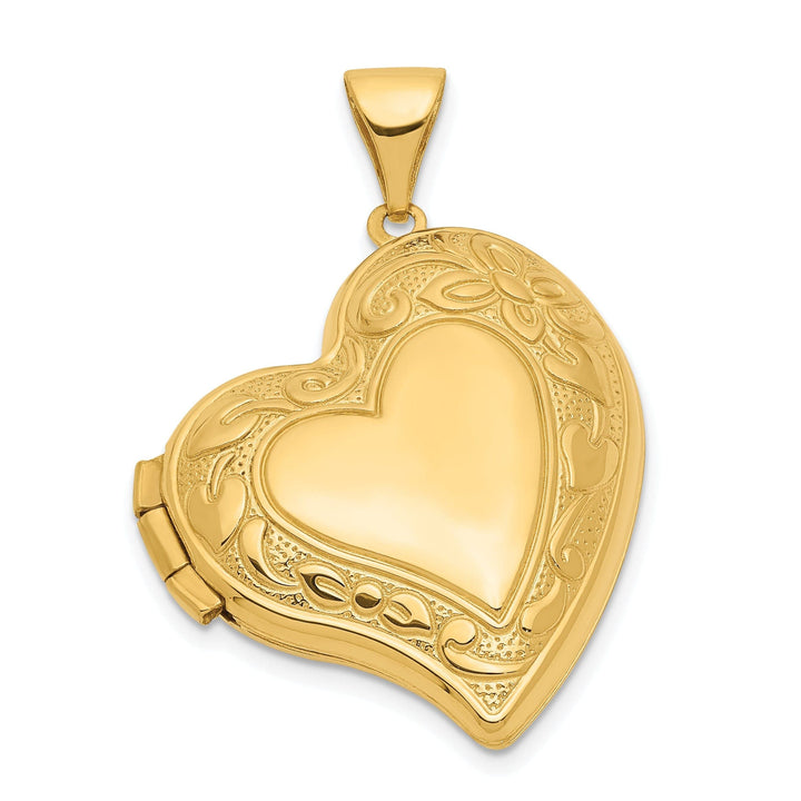 Lovely Rita's Pendants & Charms 14k Yellow Gold Fancy Heart Locket