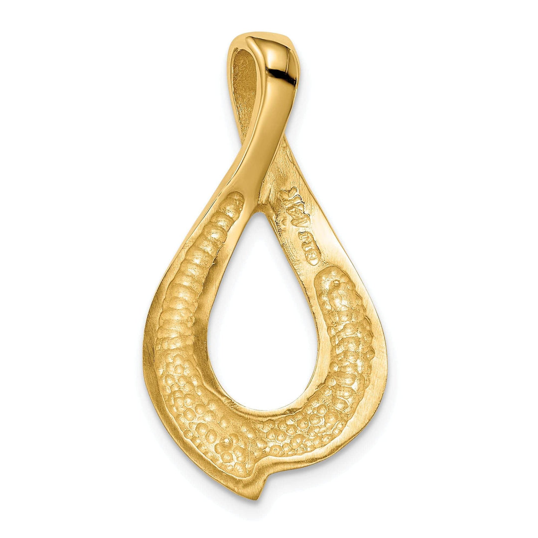 Lovely Rita's Pendants & Charms 14K Yellow Gold Fancy Modern Shape Design Slide Pendant