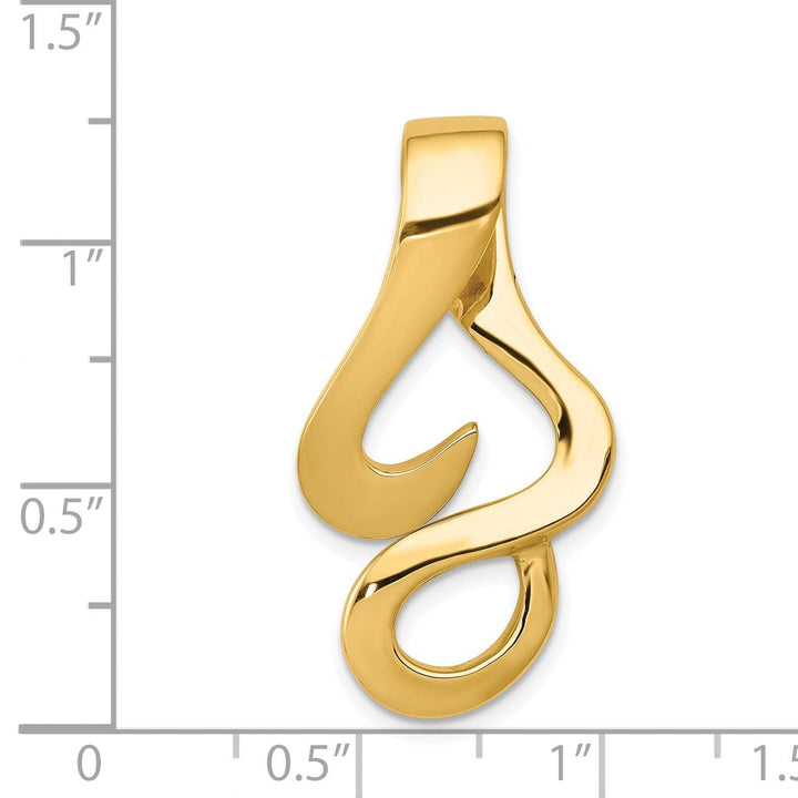 Lovely Rita's Pendants & Charms 14k Yellow Gold Fancy Omega Slide Pendant