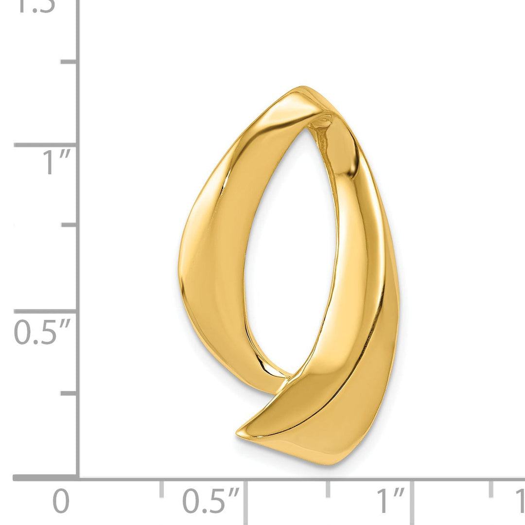 Lovely Rita's Pendants & Charms 14k Yellow Gold Fancy Reversible Style Omega Slide Pendant
