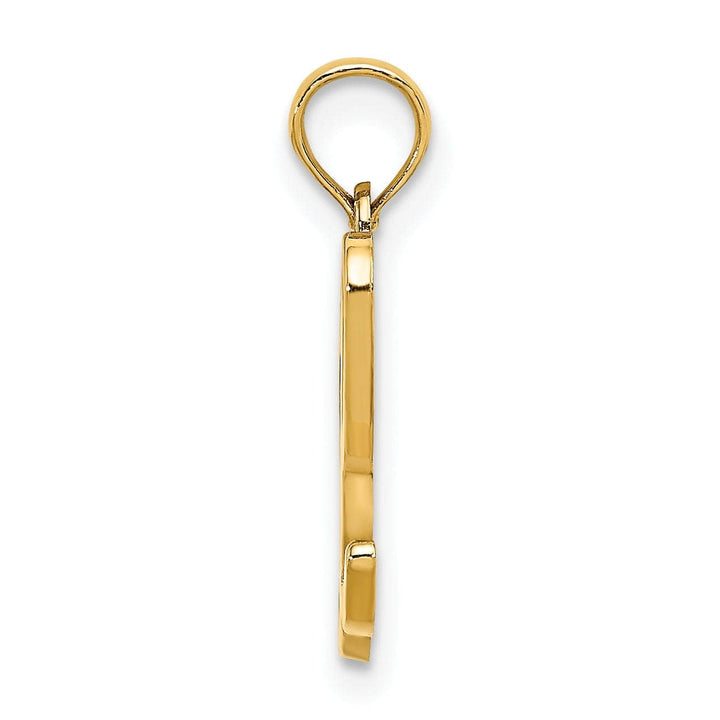 Lovely Rita's Pendants & Charms 14K Yellow Gold Fancy Script Design Letter L Initial Charm Pendant