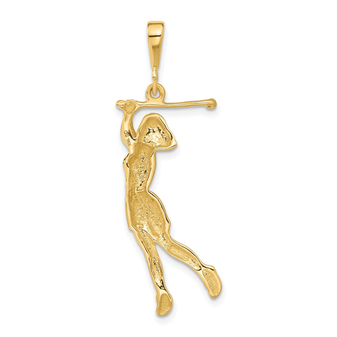 Lovely Rita's Pendants & Charms 14k Yellow Gold Female Player Golfer Pendant