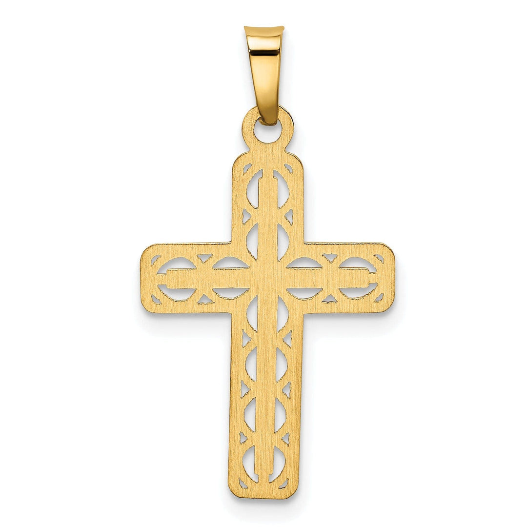 Lovely Rita's Pendants & Charms 14k Yellow Gold Filigree Design Cross Pendant