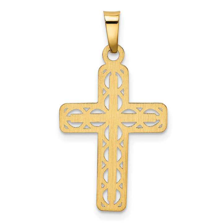 Lovely Rita's Pendants & Charms 14k Yellow Gold Filigree Design Cross Pendant