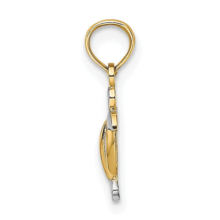 Lovely Rita's Pendants & Charms 14k Yellow Gold Finish Sea Turtle Charm Pendant