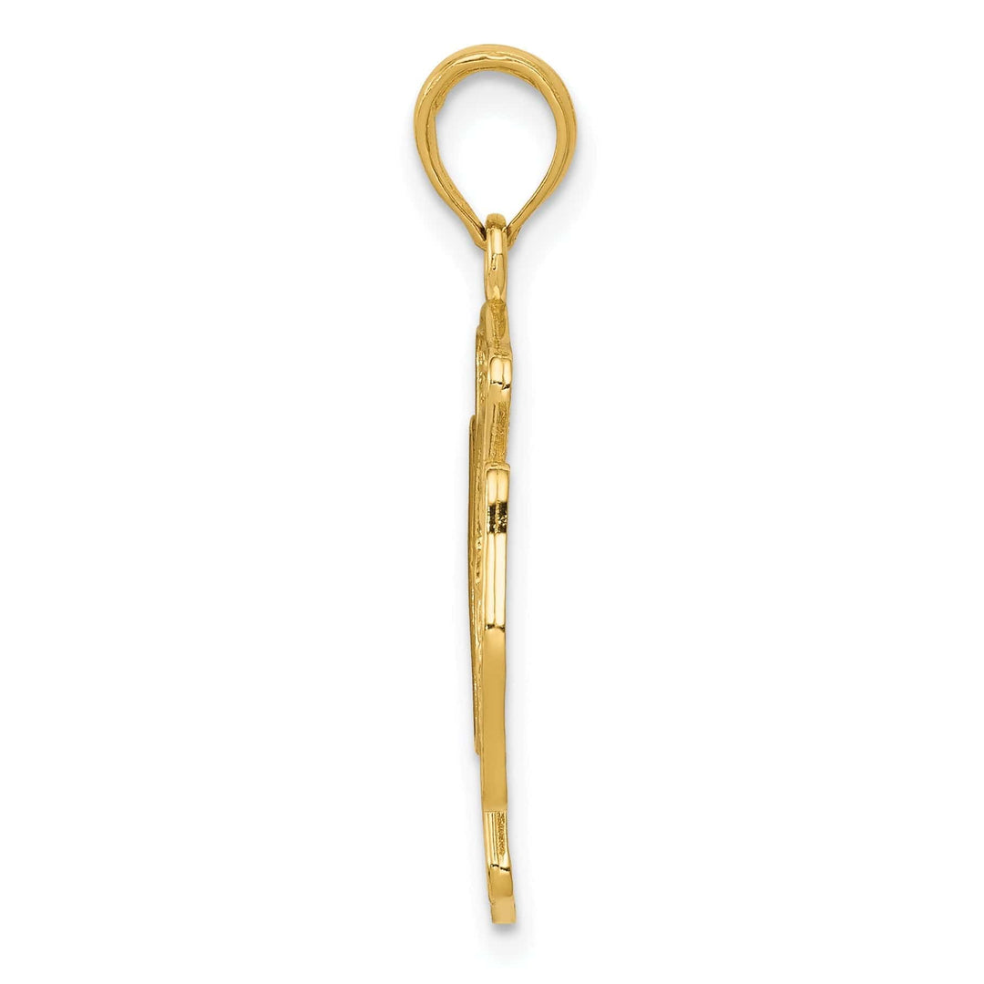 Lovely Rita's Pendants & Charms 14k Yellow Gold Fire Department Badge Pendant