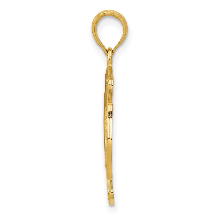 Lovely Rita's Pendants & Charms 14k Yellow Gold Fire Department Badge Pendant