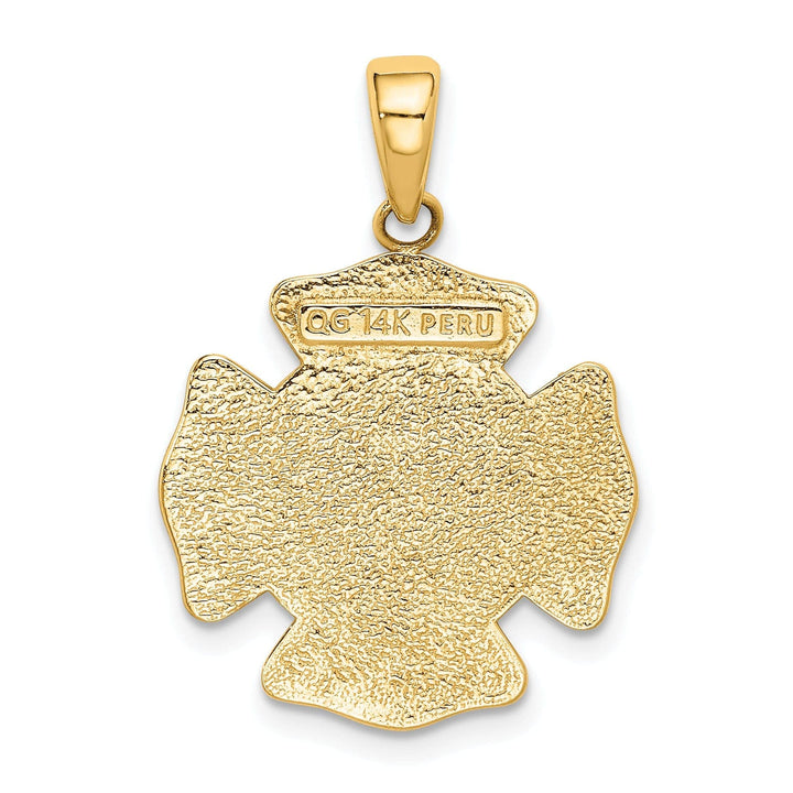Lovely Rita's Pendants & Charms 14k Yellow Gold Fire Department Badge Pendant