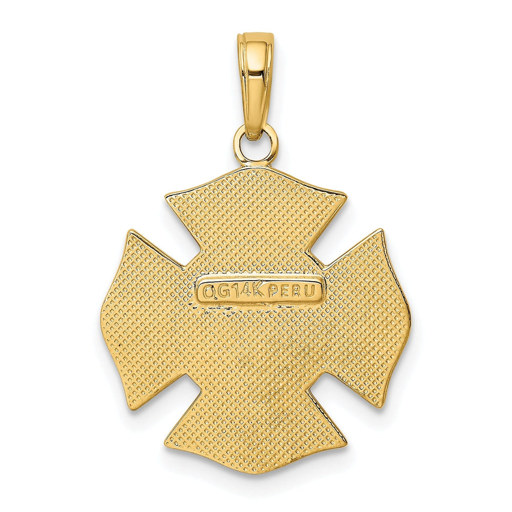 Lovely Rita's Pendants & Charms 14k Yellow Gold Fire Department Badge Pendant